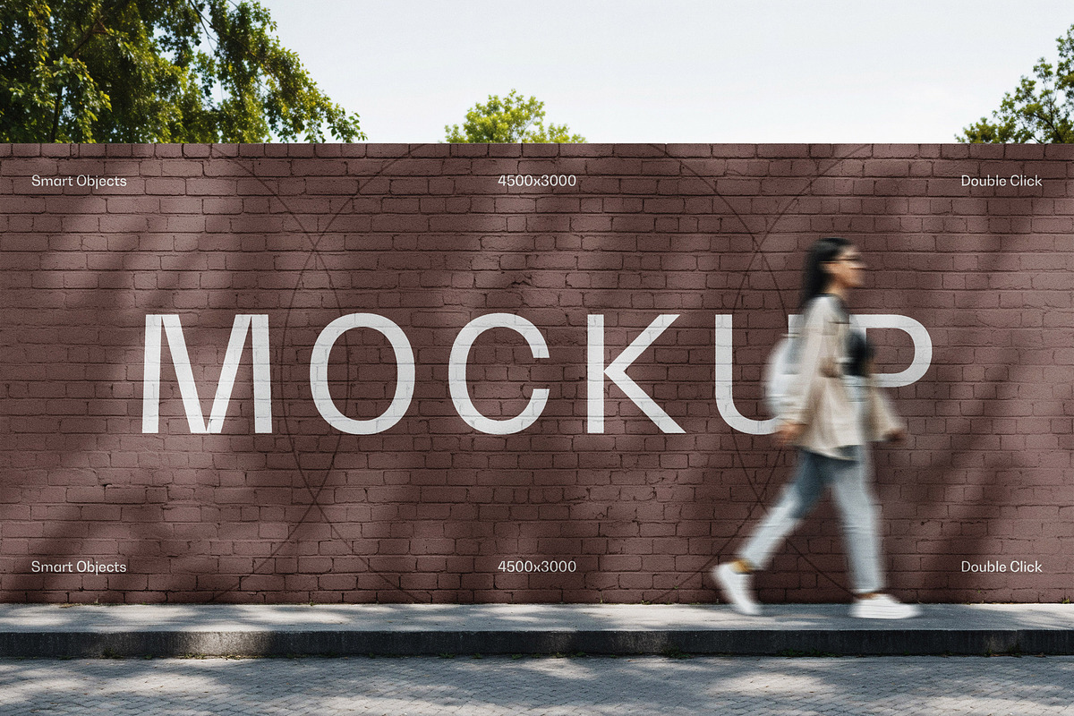 Brick Wall Mockup, an Advertising Mockup by Design Squad (Photo 3 of 3)