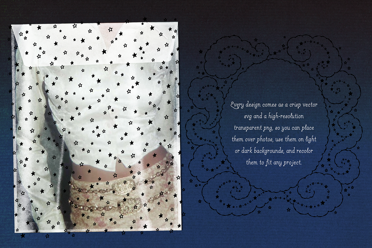 Luna Starlight Borders, an Object Graphic by Lilithcollageart (Photo 5 of 11)