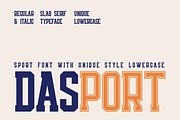 Dasport - Baseball Sport Font, a Slab Serif Font by Pandeka Studio (Thumbnail 1 of 12)