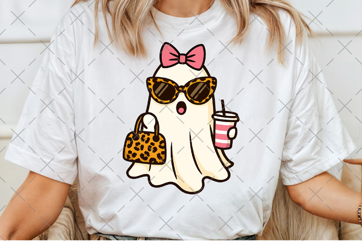 Ghost Leopard Coquette Halloween Png, an Illustration by Craft Nest (Photo 6 of 6)