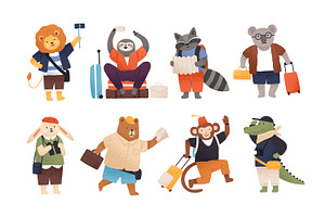 Cute animals travel set, an Animal Illustration by Good Studio