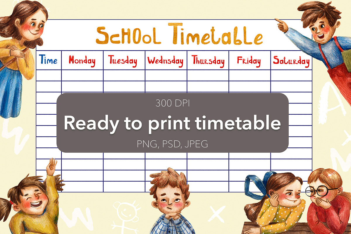 Little Students - Watercolor Clipart, an Education Illustration by Mashamashastu (Photo 11 of 15)