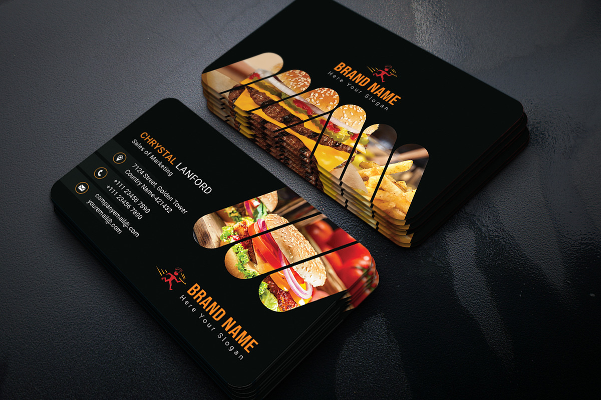 Restaurant Business Card, a Business Card Template by graphicsunday (Photo 1 of 3)