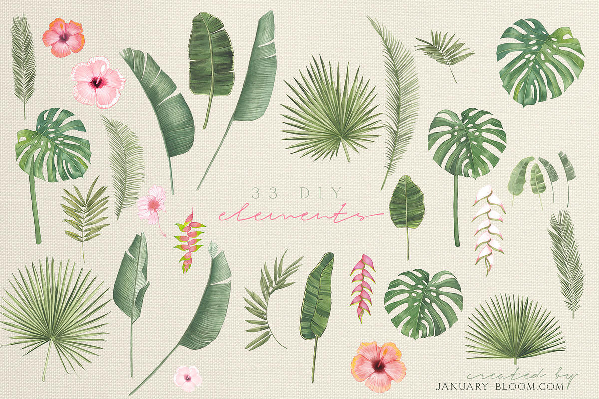Tropical Vintage jungle palm leaves, a Texture Illustration by January Bloom (Photo 11 of 11)