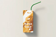 Front View Single Juice Box Mockup, a Packaging Mockup by DesignRushMarket (Thumbnail 1 of 2)