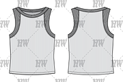 Thick Ribbed Tank Top Fashion Flat, a Shirt Mockup by haydenwentworth (Thumbnail 1 of 3)
