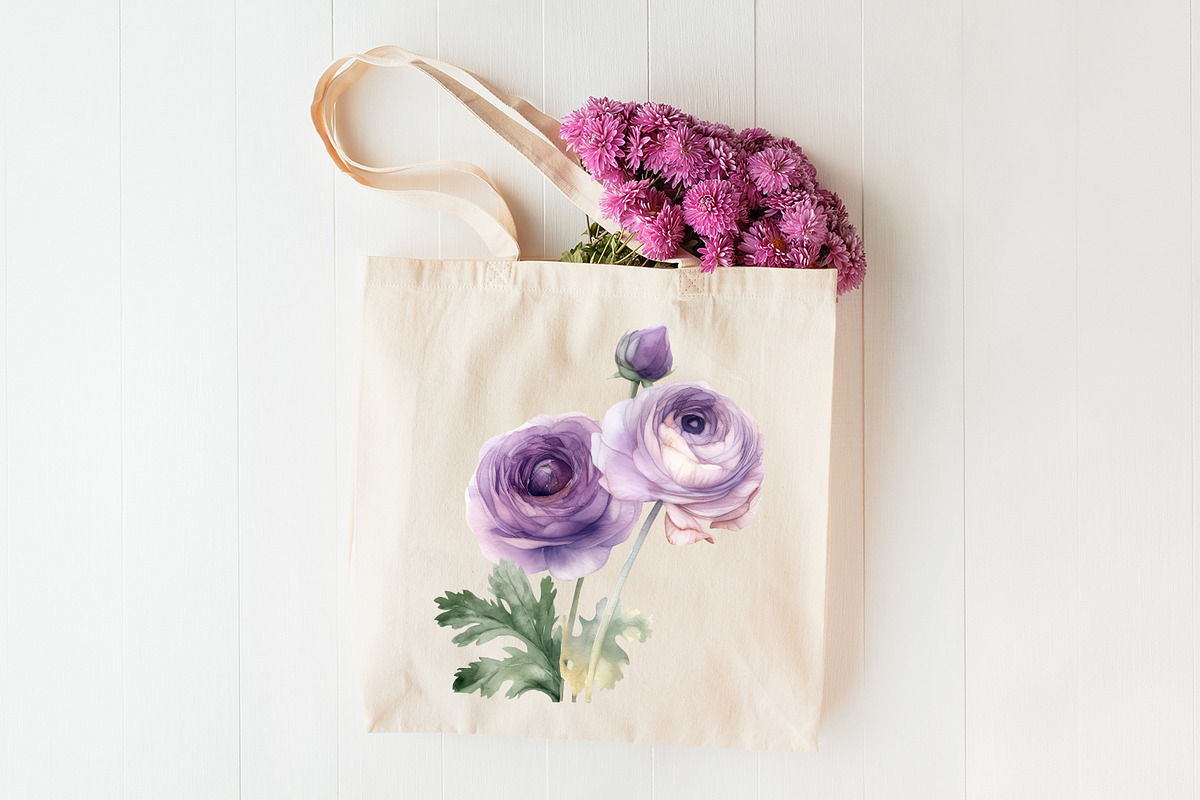 Blue flower. Watercolor clipart, a Decorative Illustration by ElenazlataArt (Photo 16 of 16)