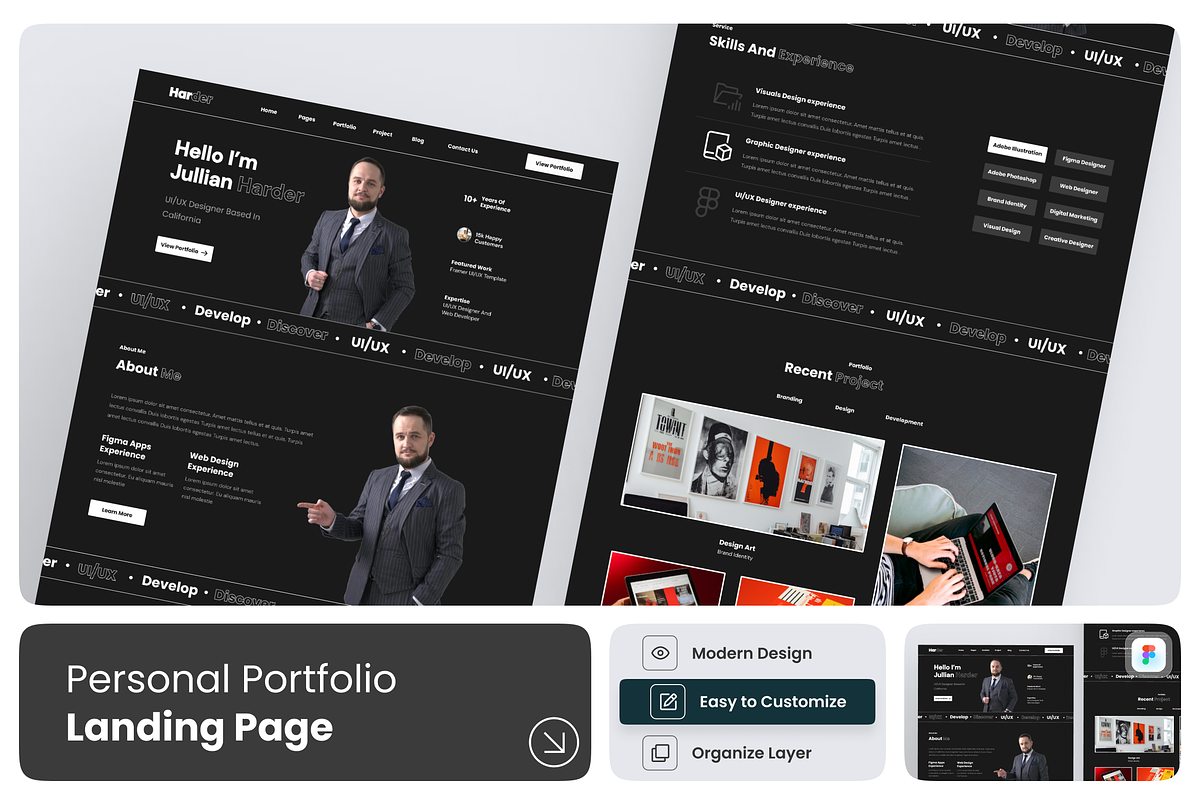 Personal Portfolio Landing Page, a Landing Page Template by Annora Studio (Photo 1 of 4)