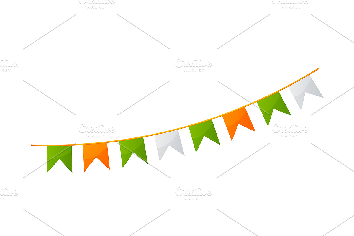 Garland for St. Patrick's Day, a Decorative Illustration by Elen_Art