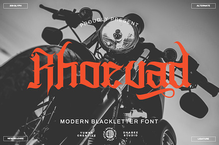 Rhoevad - Modern Blackletter Font