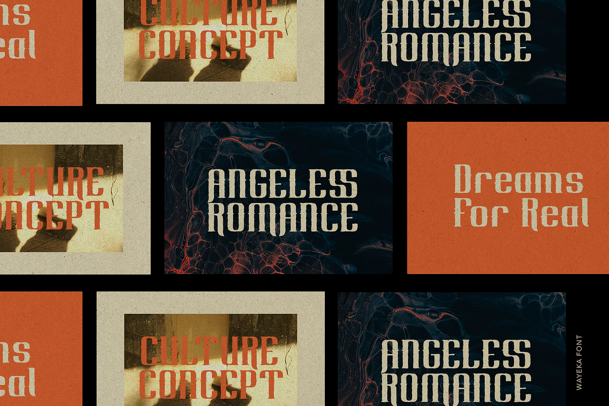 Wayeka Display Font, a Blackletter Font by madeDeduk (Photo 7 of 8)