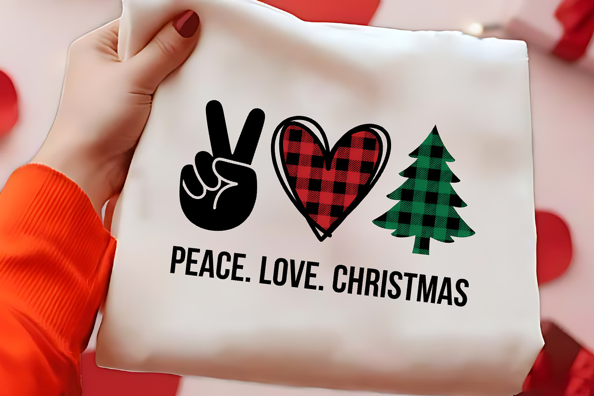 Peace Love Christmas Tree PNG Design, a Seasonal Illustration by CrexoraLab (Photo 2 of 4)