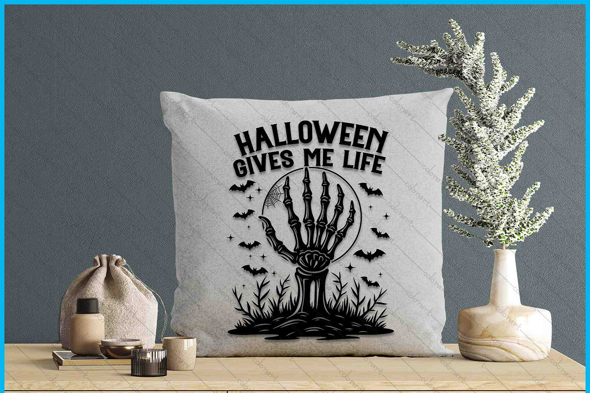Halloween Gives Me Life Skeleton SVG, an Object Graphic by Creativeusart (Photo 4 of 4)