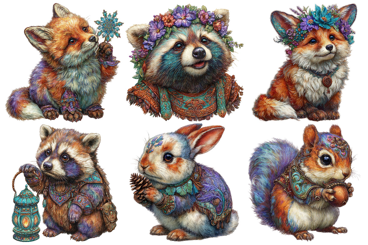 Whimsical Forest Animal Clipart, an Illustration by Pixels.Craft (Photo 6 of 6)