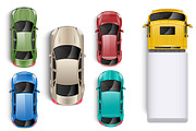 Top view set of various cars, a Transportation Illustration by Yayasya (Thumbnail 3 of 4)