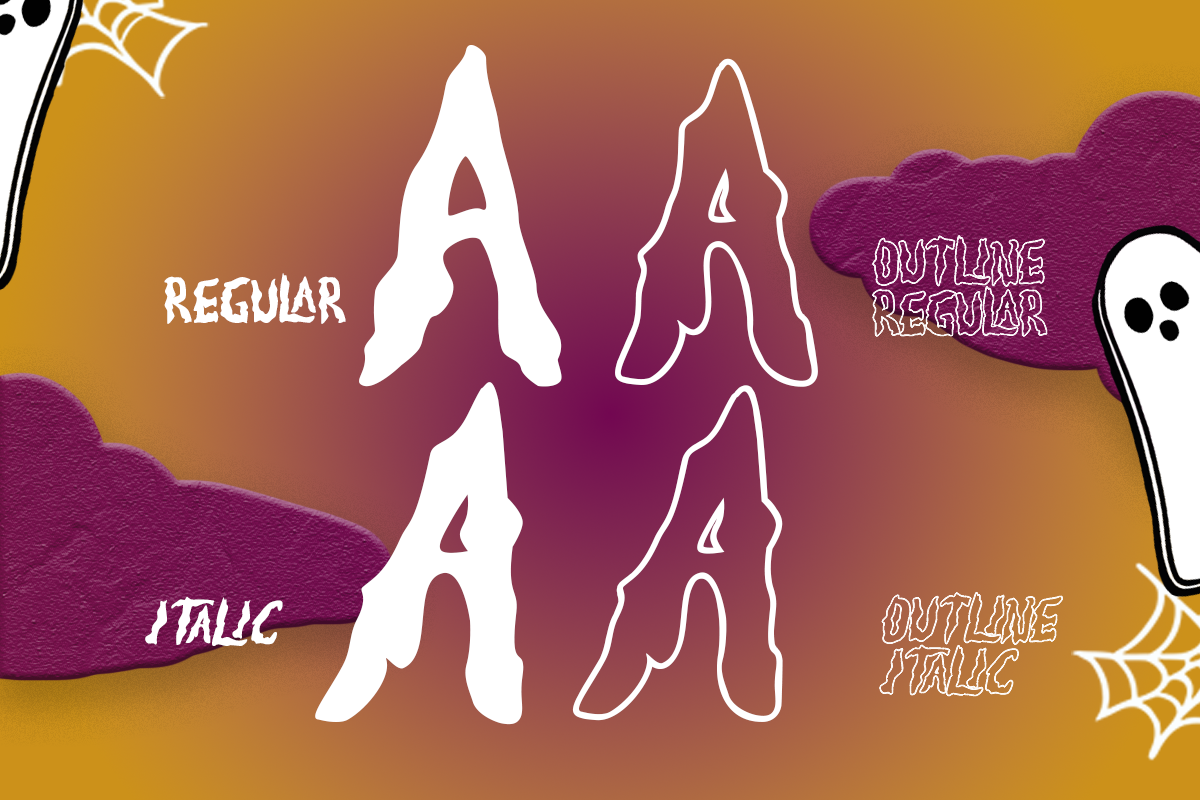 Weird Thorny - Spooky Horror Font, a Handwritten Font by Pandeka Studio (Photo 2 of 12)