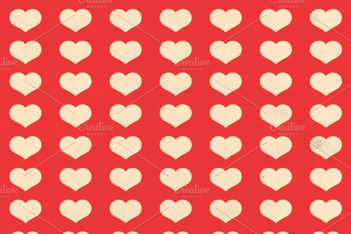Red Background Vintage Patterns LOVE preview 2
