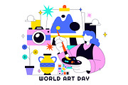 10 World Art Day Illustration, a Decorative Illustration by denayunebgt (Thumbnail 4 of 4)