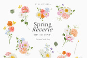 watercolor spring summer garden set, a Decorative Illustration by Grace Noboa Illustrations (Thumbnail 7 of 10)