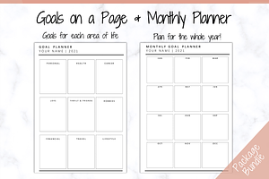 Editable Goal Planner Templates