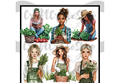 Watercolor Summer Garden Clipart, an Illustration by CraftCrateShop (Thumbnail 2 of 7)