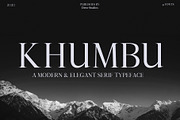 Khumbu typeface, a Serif Font by Dene Studios (Thumbnail 1 of 11)