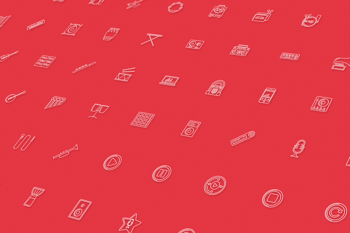 100 music icons, an Outline Icon by vladimir..lavrentev (Photo 4 of 4)