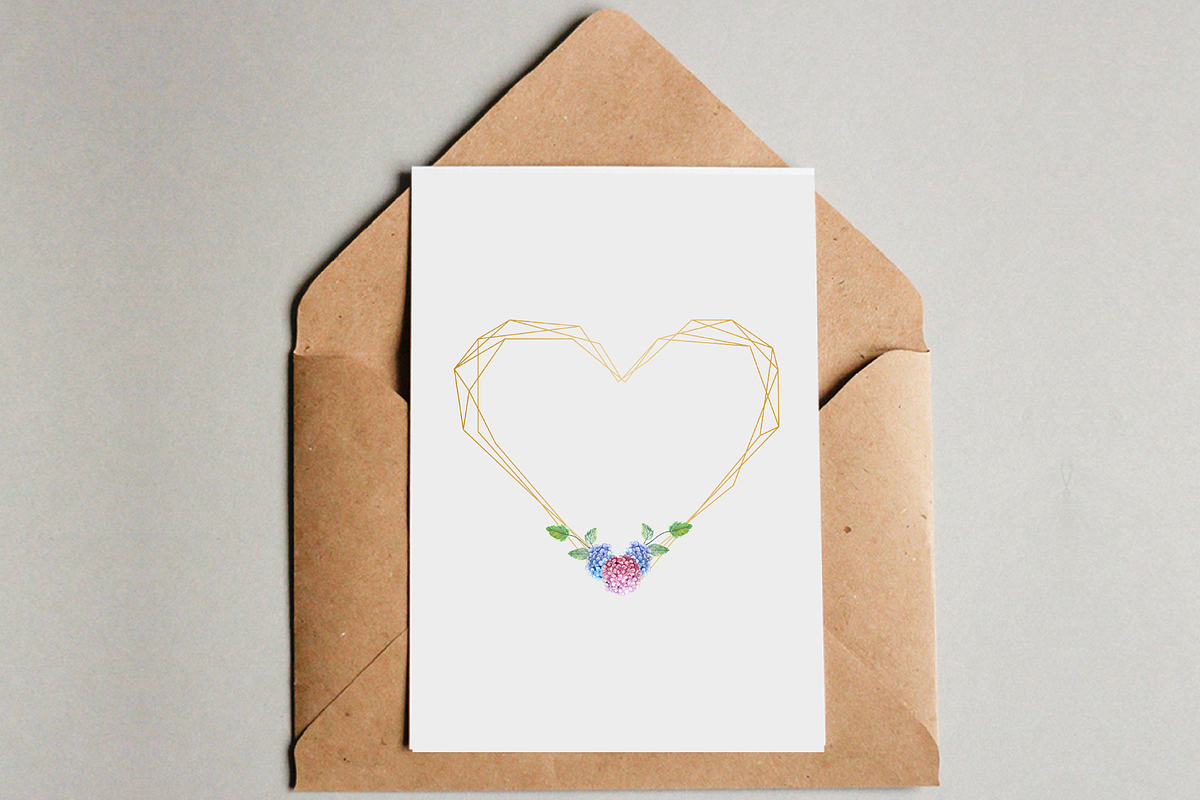 Gold frames with Hydrangea, an Illustration by Annakristal (Photo 3 of 3)