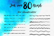 Ink pen Brush for illustrator, a Brush Add-On by DigitalDream (Thumbnail 2 of 3)