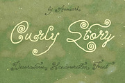 Curly Story Cute Script Font, a Script Font by AnMark (Thumbnail 1 of 11)