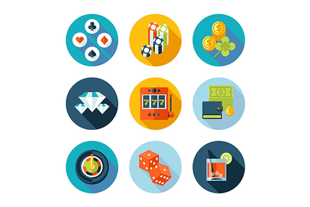 Set of flat casino icons., an Icon by painterr (Photo 2 of 4)
