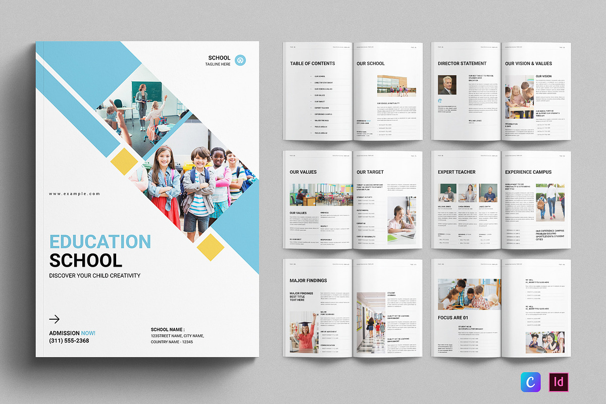 Education School Plan Template, a Brochure Template by E-Type (Photo 1 of 7)