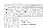 Flower border design in line SVG, an Illustration by Artemieva Kateryna (Thumbnail 2 of 2)
