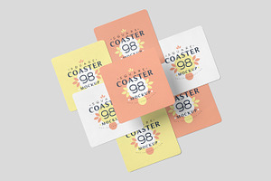 Square Coaster Mockups