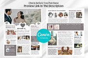 Canva Newsletter Template Wedding, a Flyer Template by PixelCraft (Thumbnail 2 of 15)