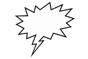 Comic speech bubble outline with, an Object Illustration by ZinetroN (Thumbnail 3 of 3)