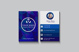 Vertical Business Card Design 