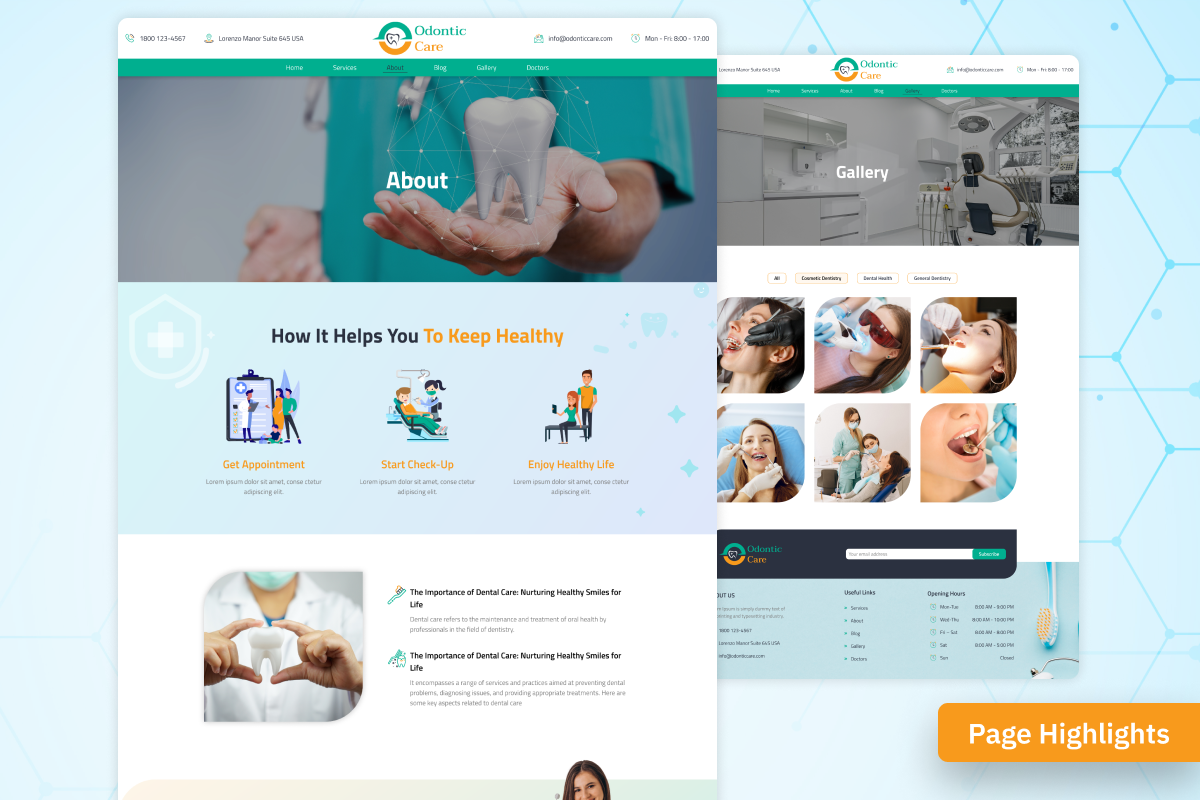 Odontic Care - Website Figma UI Kit, an UI Kit Template by Uptechies (Photo 4 of 4)