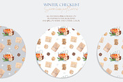 Winter Checklist Watercolor Clipart, a Seasonal Illustration by NataliArkushArt (Thumbnail 13 of 14)