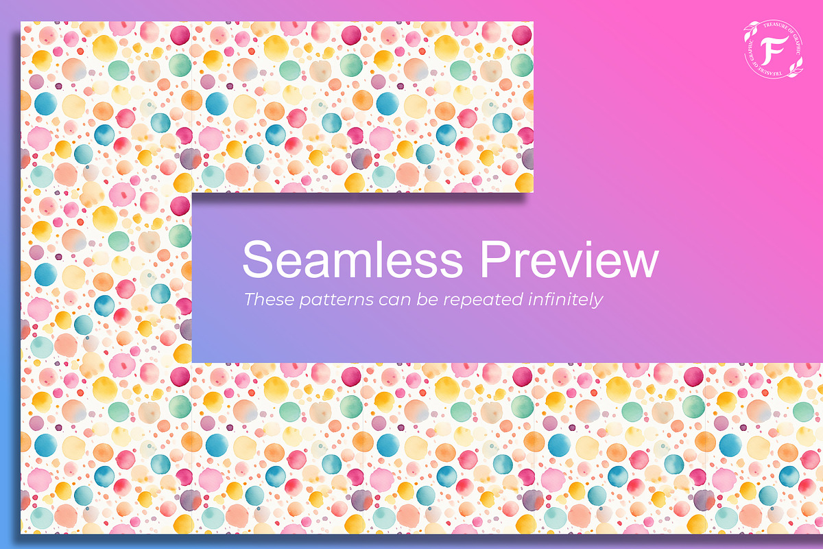 Watercolor Polka Dots Pattern, a Pattern Graphic by Forhadx5 (Photo 2 of 7)