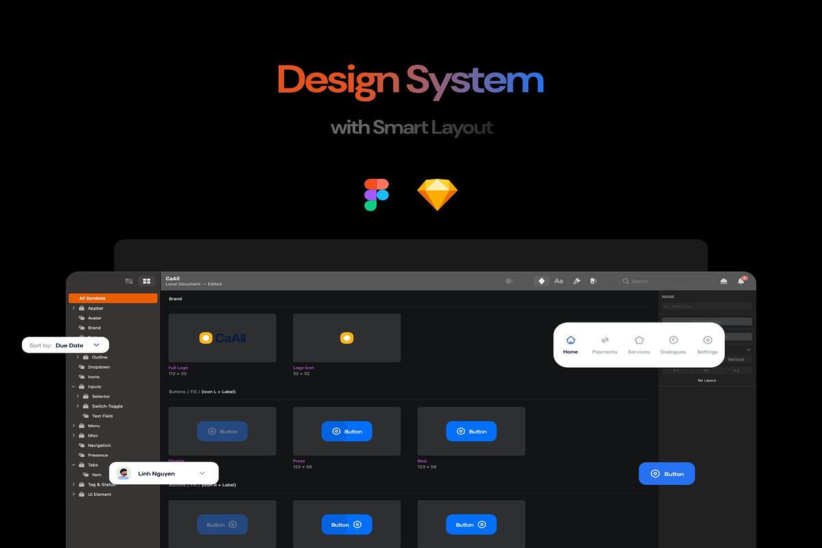 CaAll Dashboard & App UI Kit, an UI Kit Template by Creative Perspective (Photo 7 of 8)