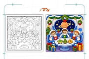 Christmas in Space Coloring Book, a Seasonal Illustration by Coco Bloom (Thumbnail 7 of 7)