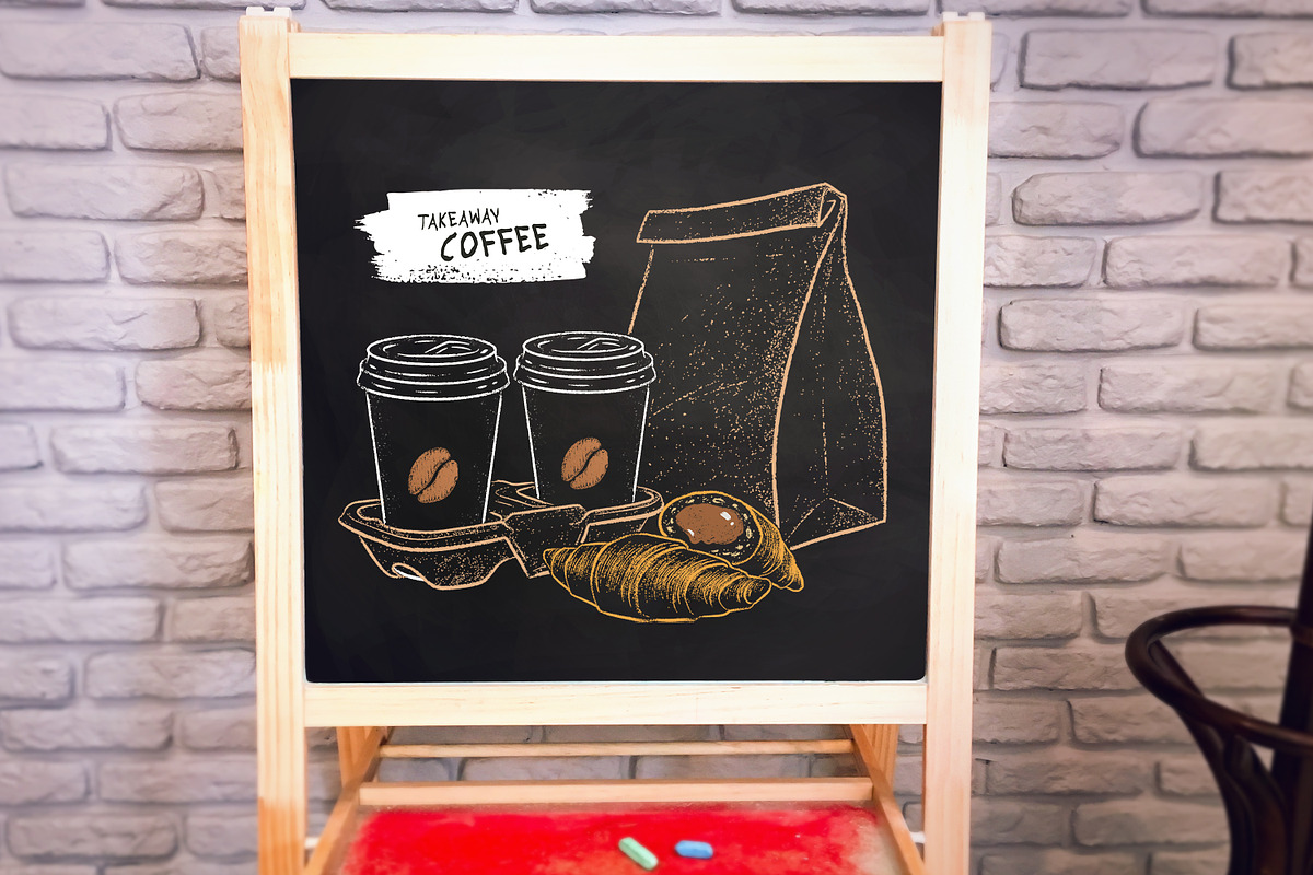 Takeaway Coffee and Sweet Food, an Object Graphic by Sonya Illustrations (Photo 7 of 10)