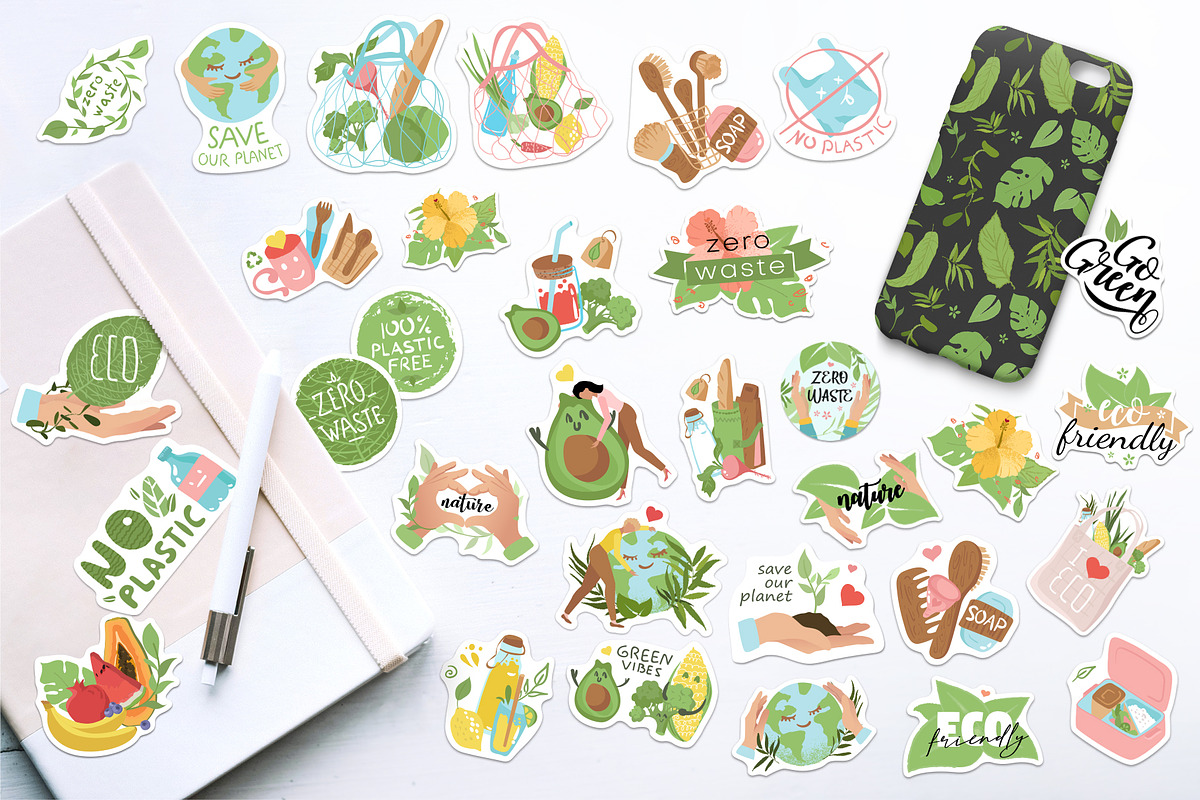 Eco-friendly graphics set, an Illustration by Olesia_ig (Photo 2 of 11)