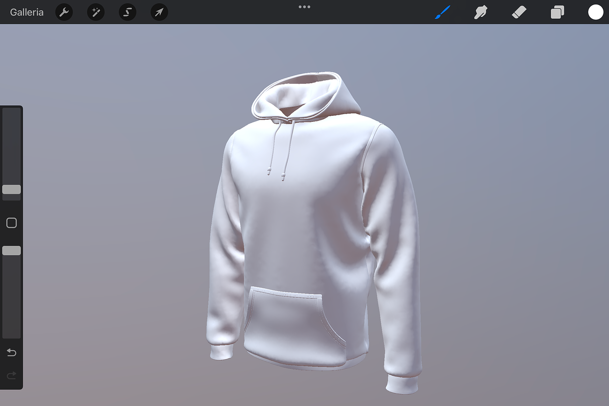 3D Model Hoodie for Procreate App, an Object 3D Model by Shorty Graphics Shop (Photo 3 of 6)