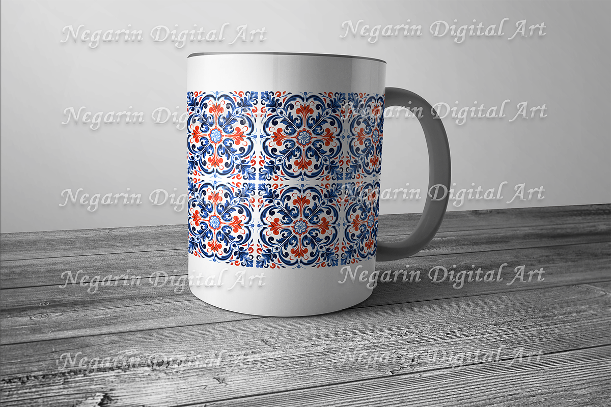 Portuguese Azulejo Pattern Tile V2, a Pattern Graphic by Negarin Digital Art (Photo 8 of 8)