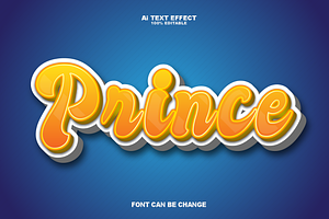 Prince Editabele Text Effects Style.