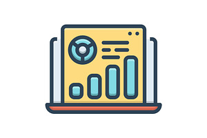 Data chart color icon, a Duotone Icon by Creative priyanka
