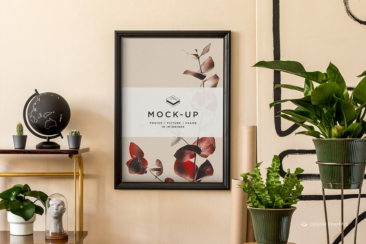 Portrait Frame on Scenes Mock-up, a Print Template by Branda Keeps (Photo 7 of 30)