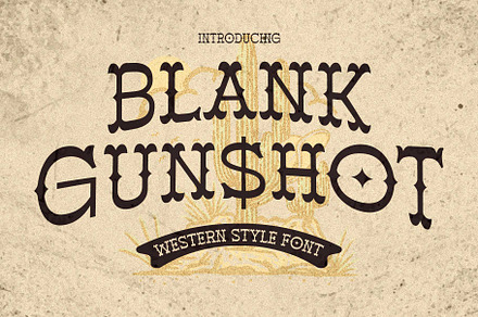 Blank Gunshot - Western Slab Serif, a Slab Serif Font by Novitype